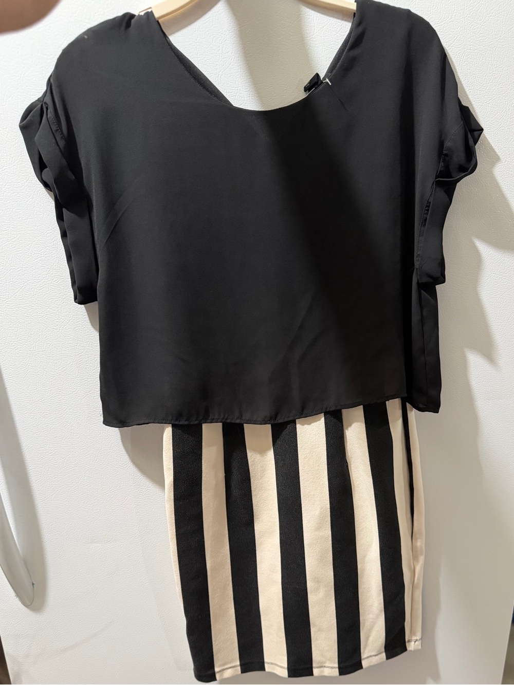 H&M Black Dress with Cream Hanger Accent